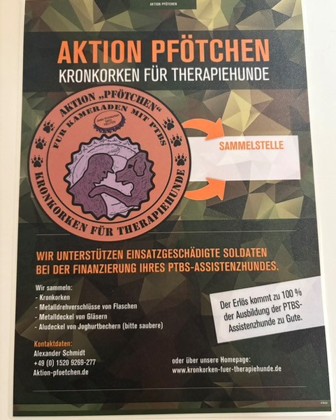 Kronkorken für Aktion Pfötchen